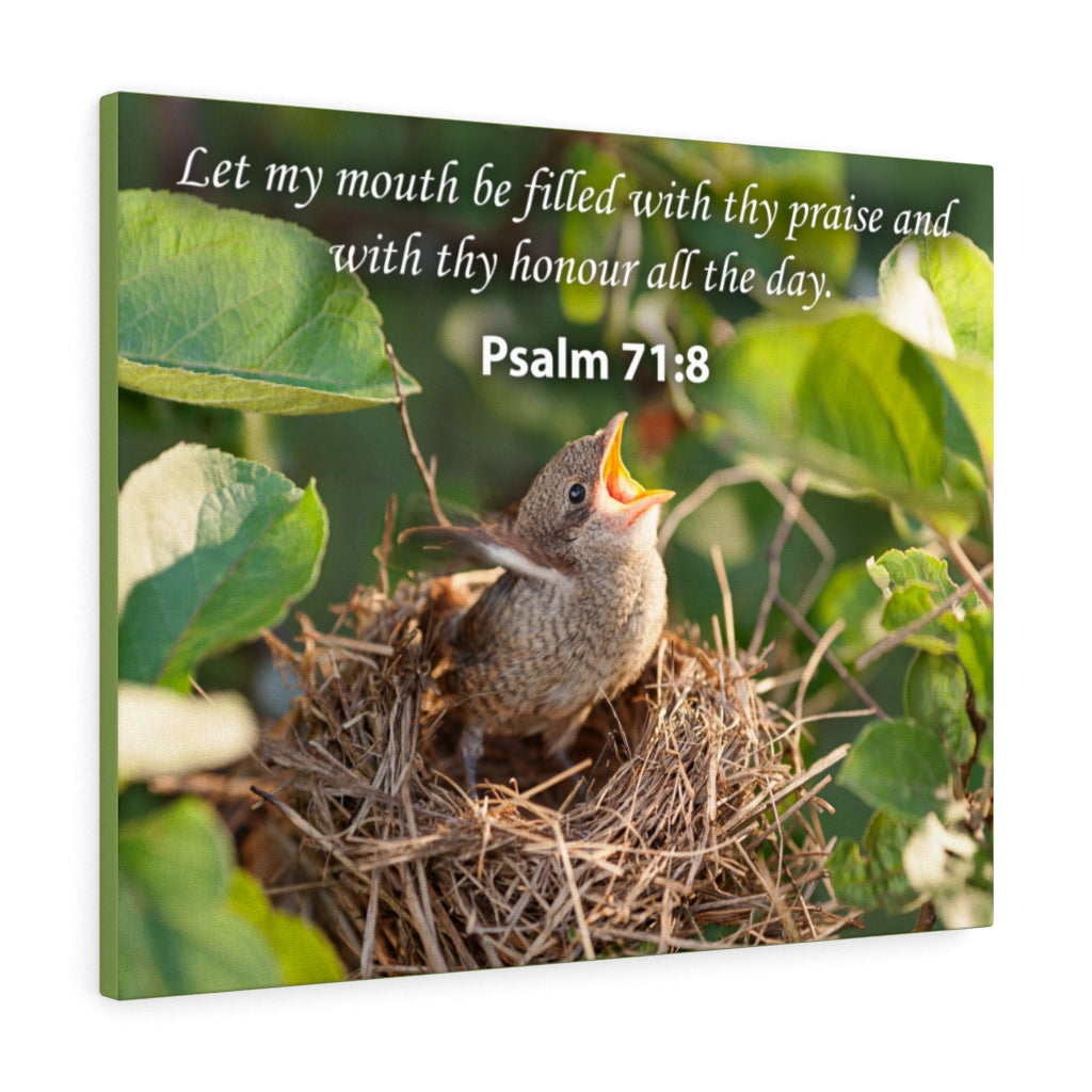 Scripture Walls Praise and Honour Psalm 71:8 Christian Home Decor Bible Art Unframed-Express Your Love Gifts