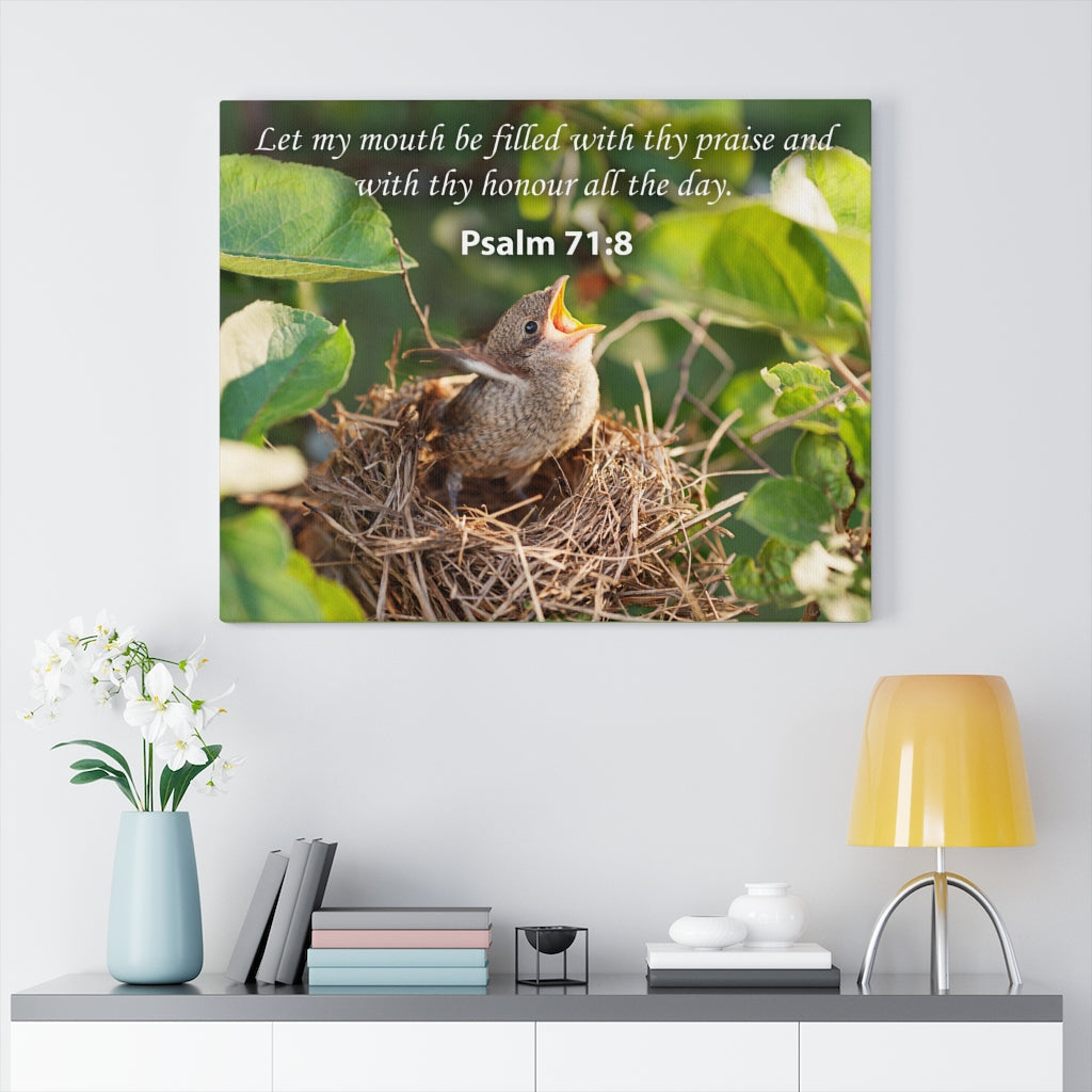 Scripture Walls Praise and Honour Psalm 71:8 Christian Home Decor Bible Art Unframed-Express Your Love Gifts