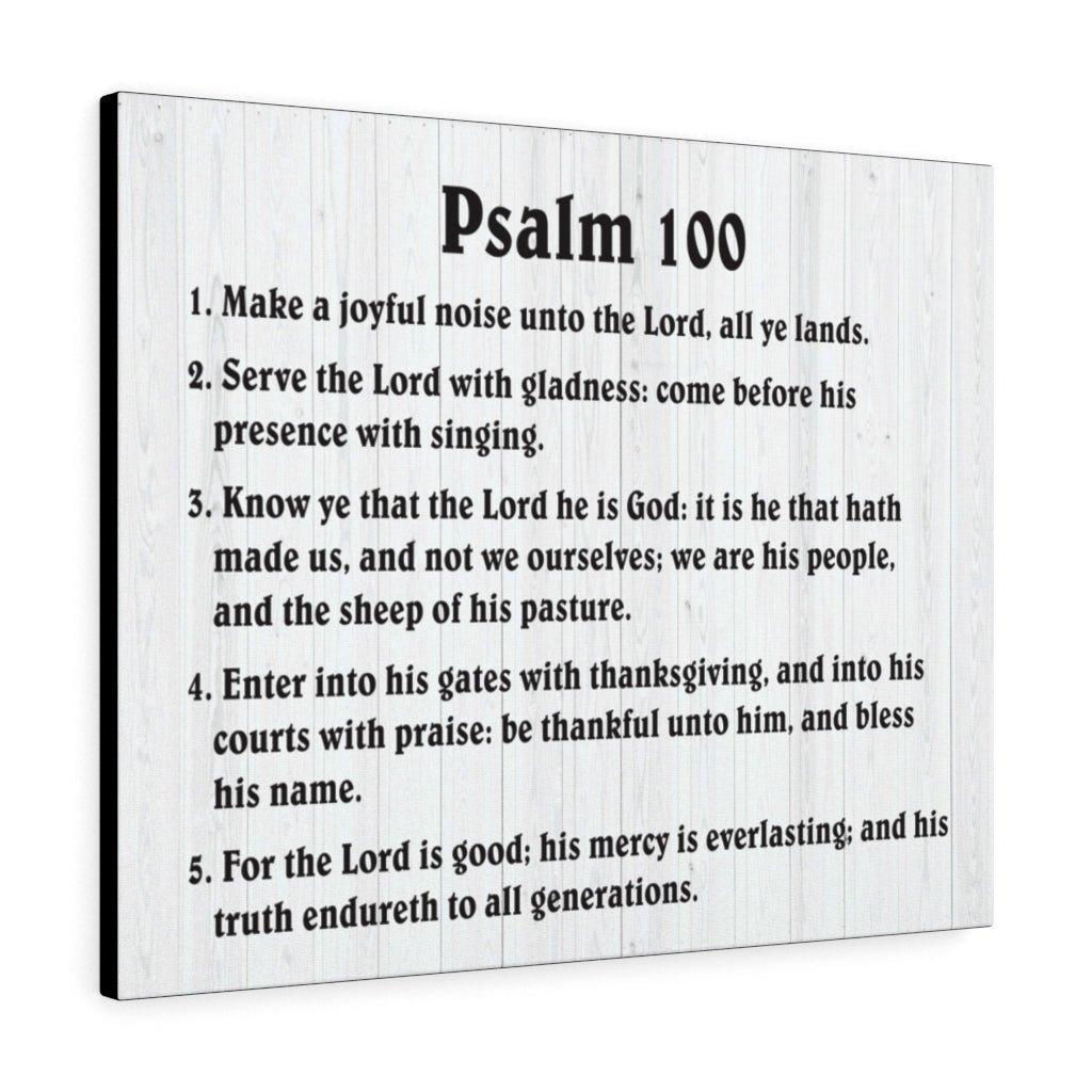 Scripture Walls Praising God Cheerfully Psalm 100 Bible Verse Canvas Christian Wall Art Ready to Hang Unframed-Express Your Love Gifts