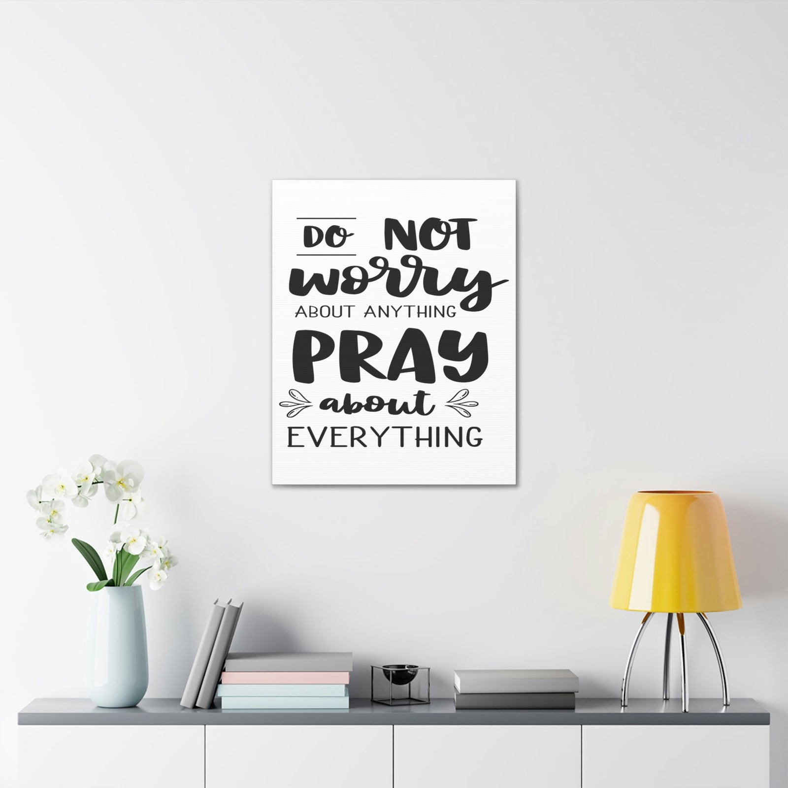 Scripture Walls Pray About Anything Philippians 4:7 Christian Wall Art Print Ready to Hang Unframed-Express Your Love Gifts
