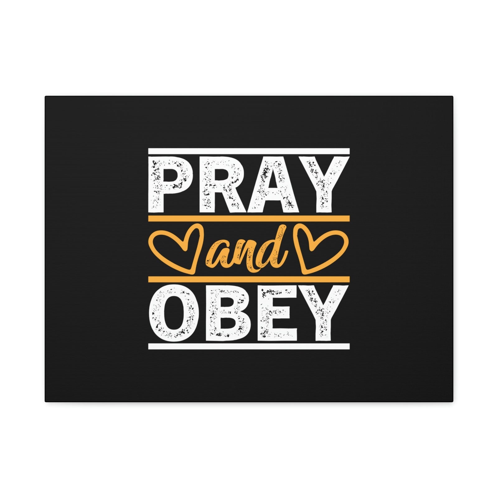 Scripture Walls Pray And Obey Acts 5:29 Hearts Christian Wall Art Bible Verse Print Ready to Hang Unframed-Express Your Love Gifts