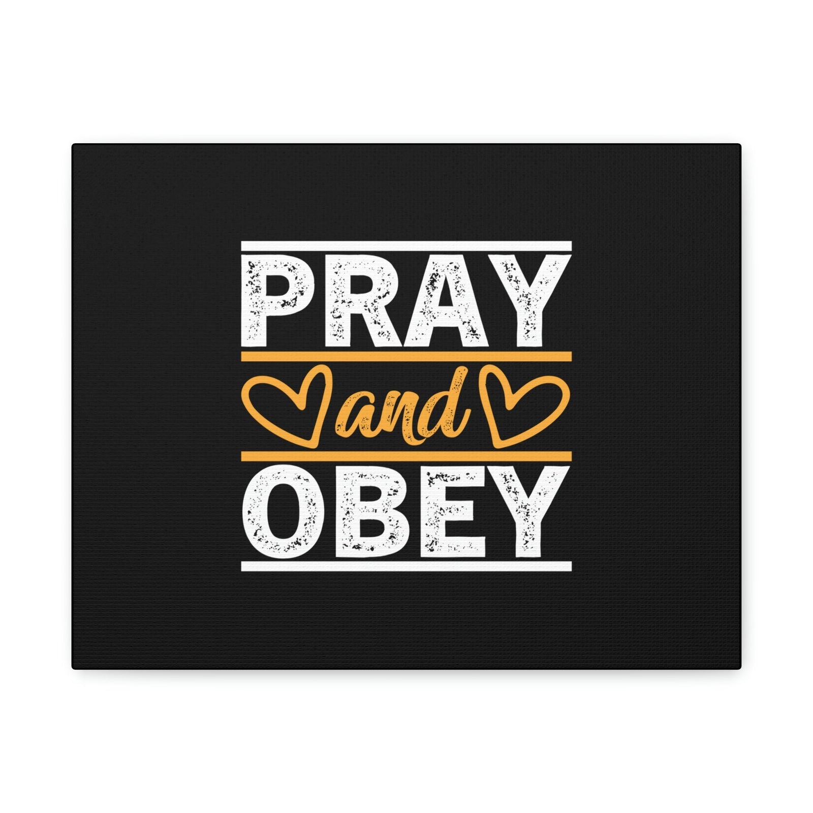 Scripture Walls Pray And Obey Acts 5:29 Hearts Christian Wall Art Bible Verse Print Ready to Hang Unframed-Express Your Love Gifts