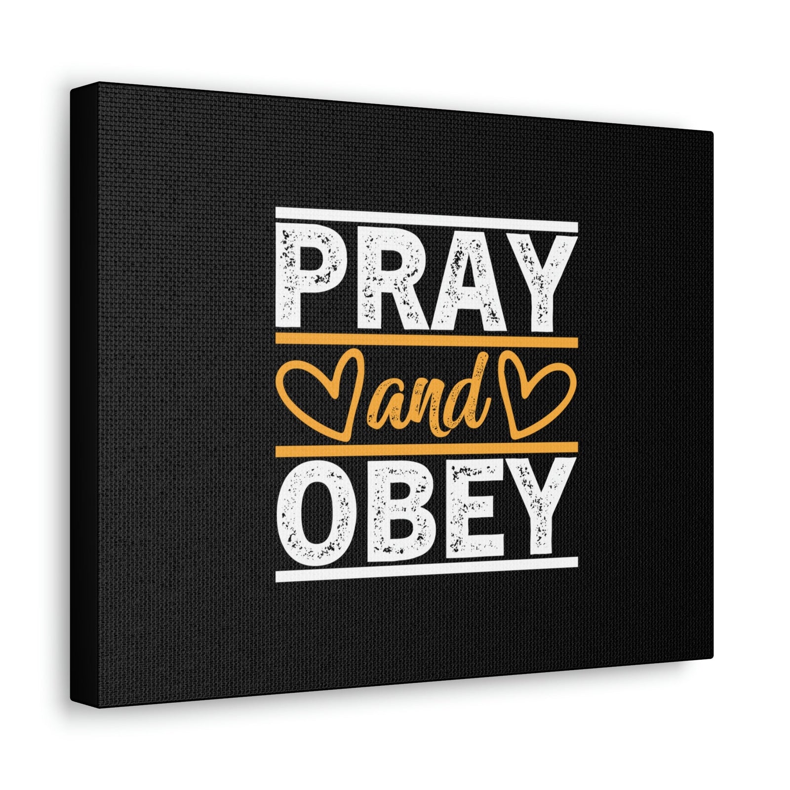 Scripture Walls Pray And Obey Acts 5:29 Hearts Christian Wall Art Bible Verse Print Ready to Hang Unframed-Express Your Love Gifts