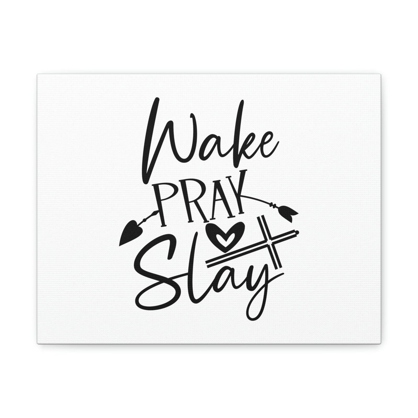 Scripture Walls Pray & Slay Luke 21:36 Arrow Heart Christian Wall Art Bible Verse Print Ready to Hang Unframed-Express Your Love Gifts