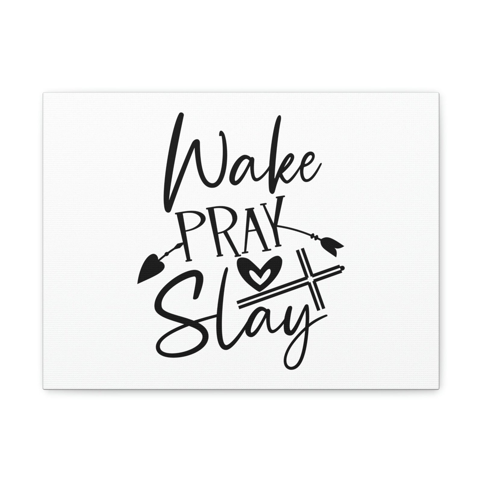 Scripture Walls Pray & Slay Luke 21:36 Arrow Heart Christian Wall Art Bible Verse Print Ready to Hang Unframed-Express Your Love Gifts