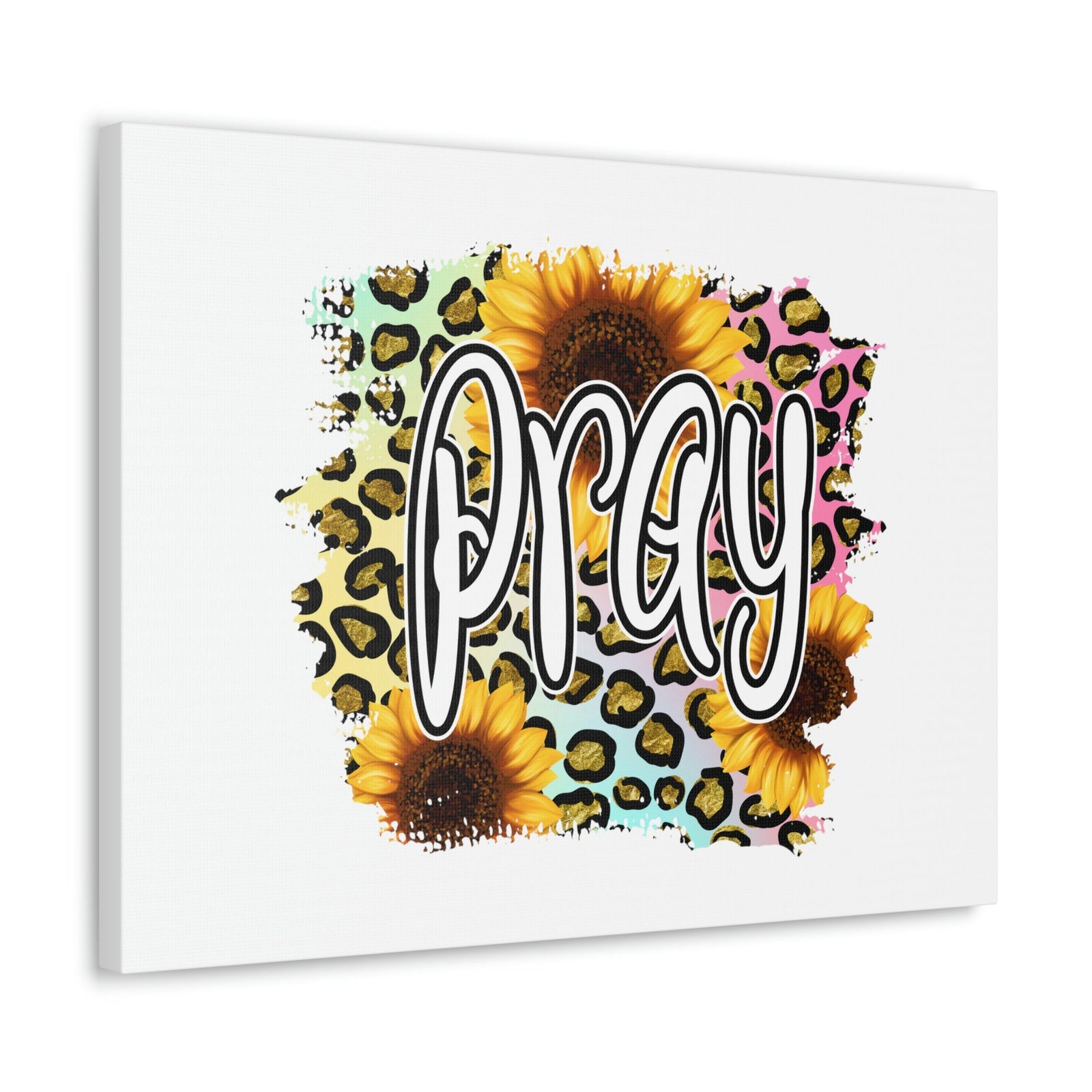 Scripture Walls Pray Colossians 4:2 Sunflower Leopard Christian Wall Art Bible Verse Print Ready to Hang Unframed-Express Your Love Gifts