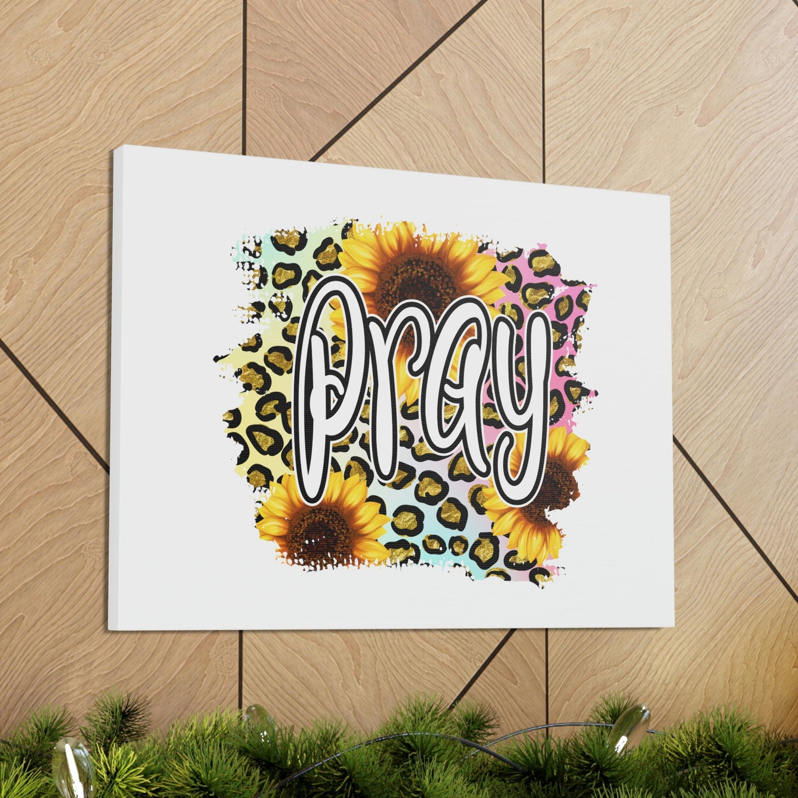 Scripture Walls Pray Colossians 4:2 Sunflower Leopard Christian Wall Art Bible Verse Print Ready to Hang Unframed-Express Your Love Gifts