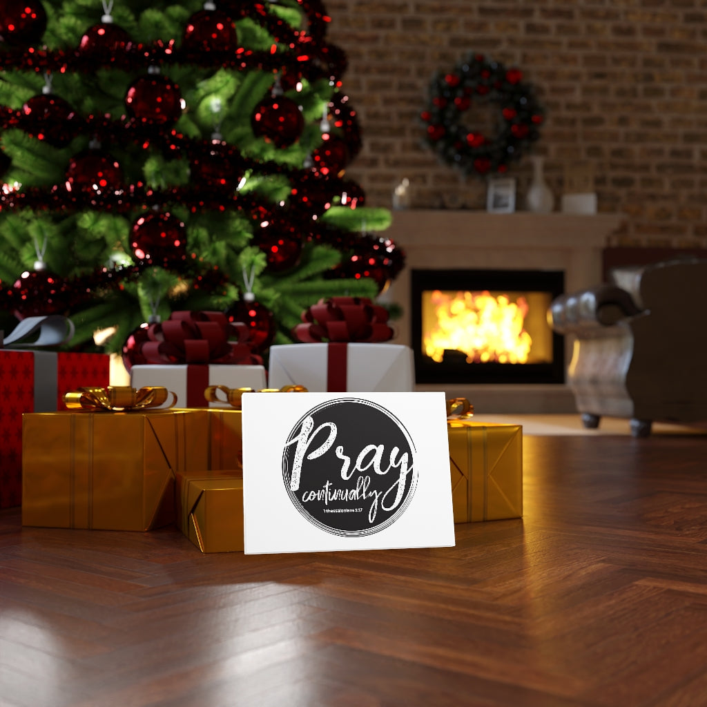 Scripture Walls Pray Continually Gray Circle 1 Thessalonians 5:17 Bible Verse Canvas Christian Wall Art Ready to Hang Unframed-Express Your Love Gifts