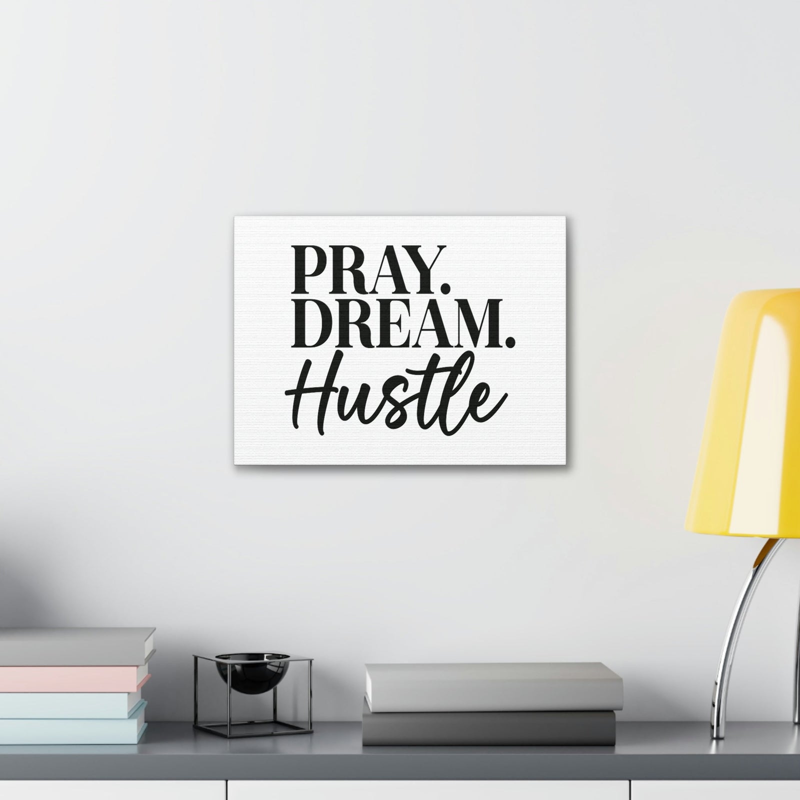 Scripture Walls Pray, Dream, Hustle Proverbs 16:3 Christian Wall Art Bible Verse Print Ready to Hang Unframed-Express Your Love Gifts