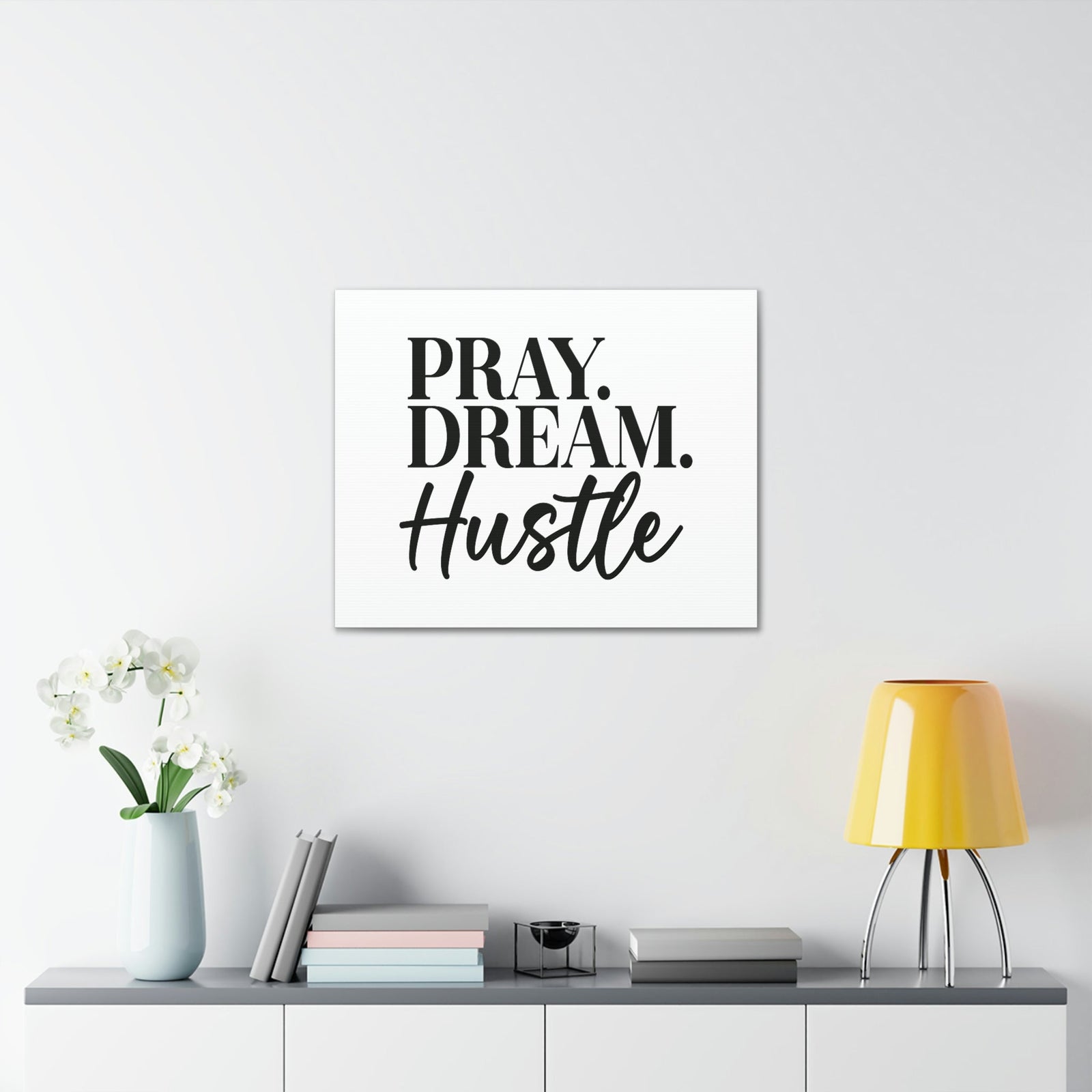 Scripture Walls Pray, Dream, Hustle Proverbs 16:3 Christian Wall Art Bible Verse Print Ready to Hang Unframed-Express Your Love Gifts
