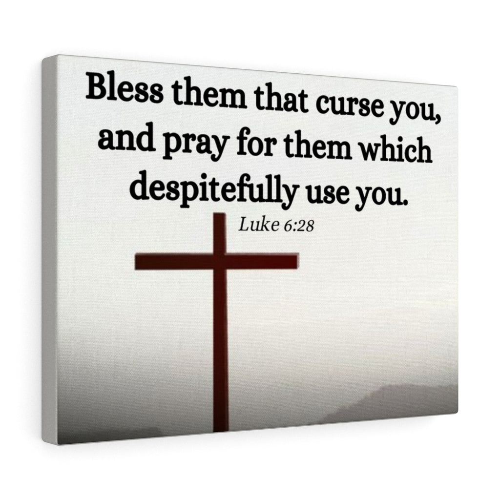 Scripture Walls Pray For Them Luke 6:28 Bible Verse Canvas Christian Wall Art Ready to Hang Unframed-Express Your Love Gifts