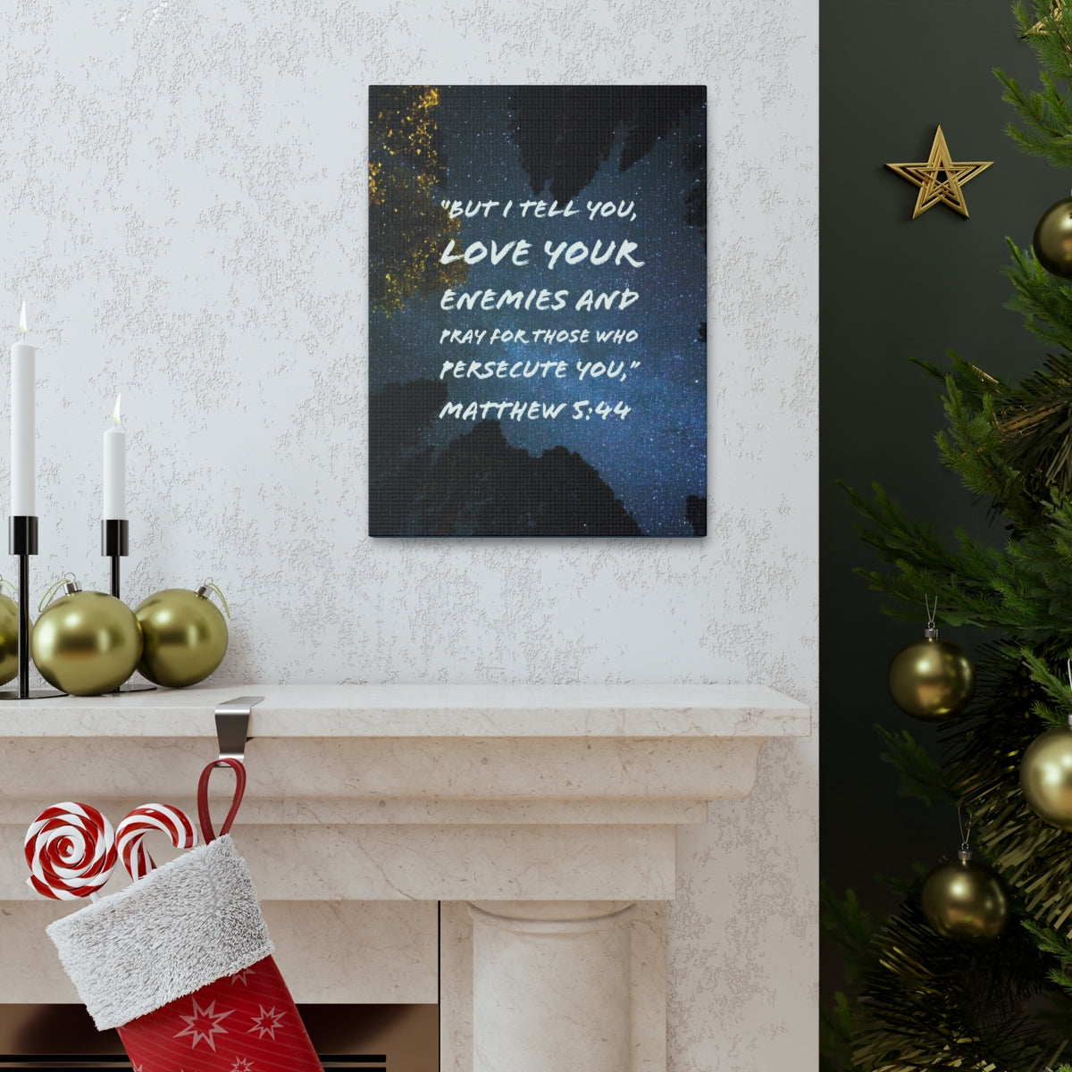 Scripture Walls Pray For Those Matthew 5:44 Bible Verse Canvas Christian Wall Art Bible Verse Print Ready To Hang Unframed-Express Your Love Gifts