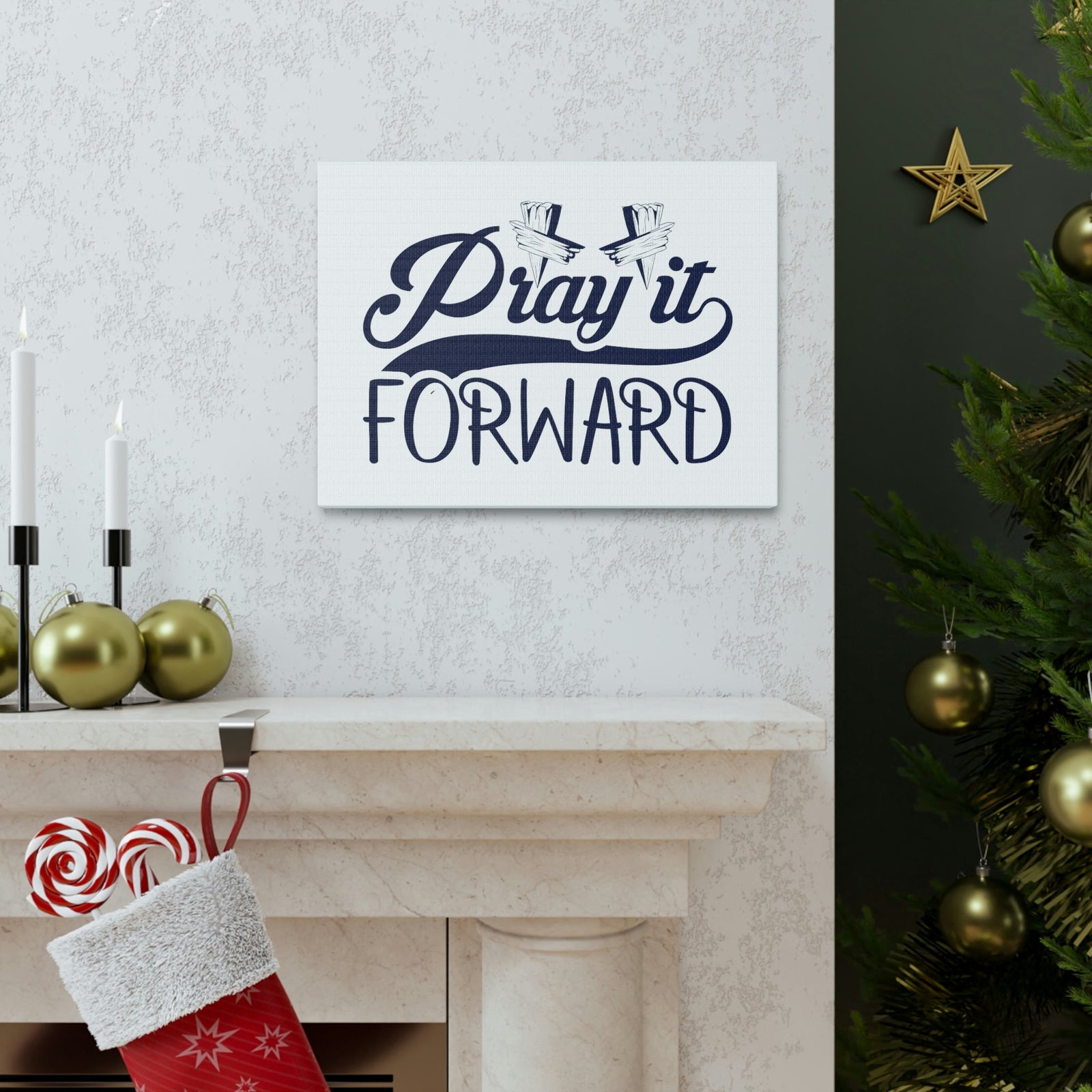 Scripture Walls Pray It Forward 1 Thessalonians 5:17 Blue Christian Wall Art Bible Verse Print Ready to Hang Unframed-Express Your Love Gifts