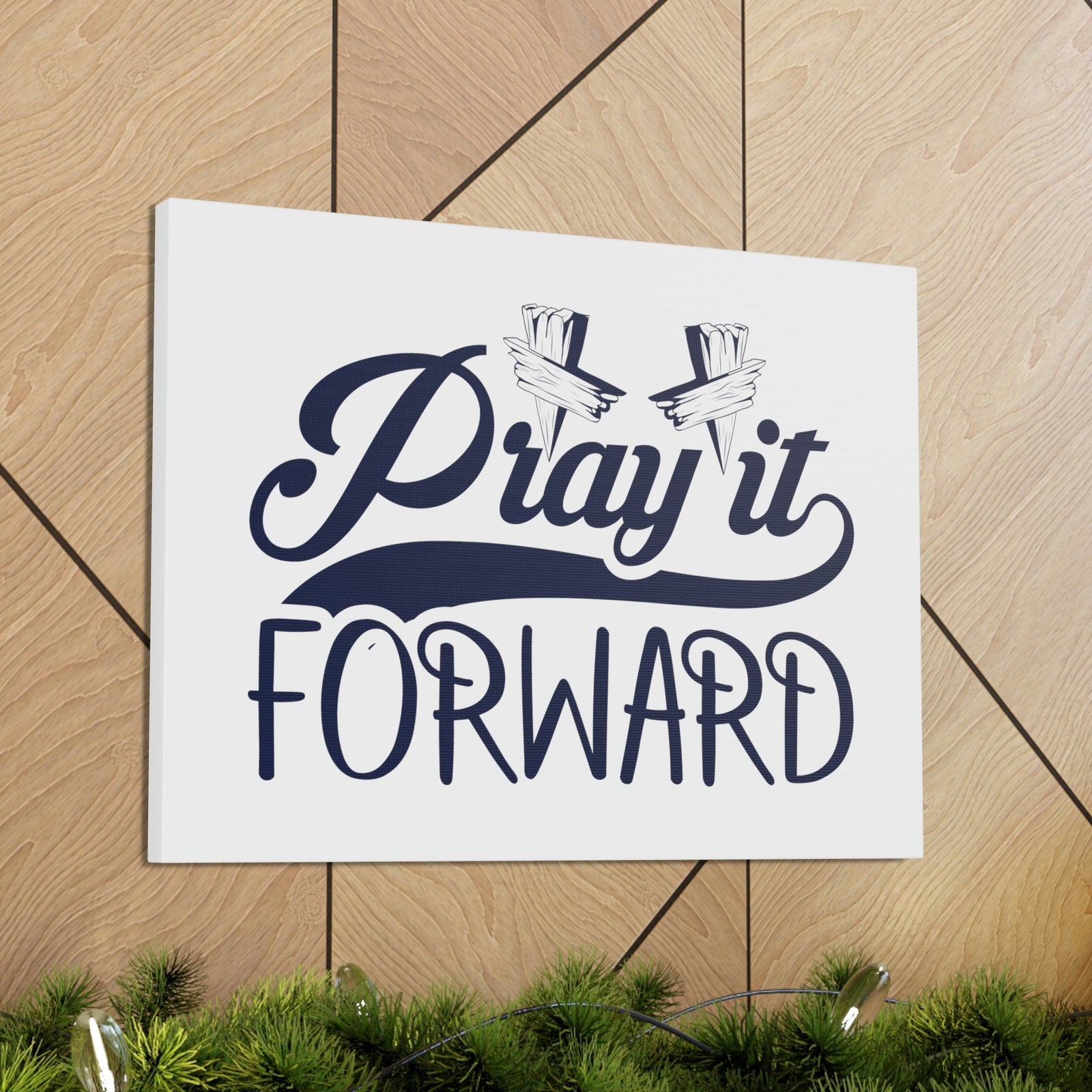 Scripture Walls Pray It Forward 1 Thessalonians 5:17 Blue Christian Wall Art Bible Verse Print Ready to Hang Unframed-Express Your Love Gifts