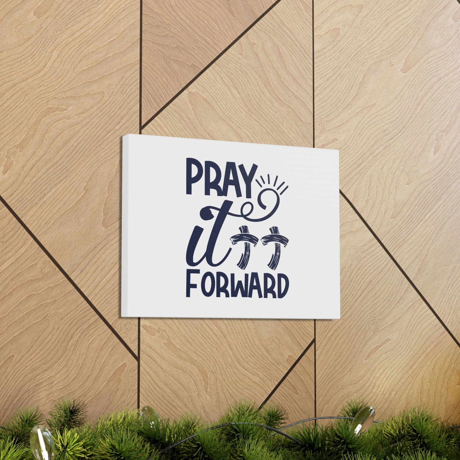 Scripture Walls Pray It Forward Romans 12:12 Double Cross Christian Wall Art Bible Verse Print Ready to Hang Unframed-Express Your Love Gifts