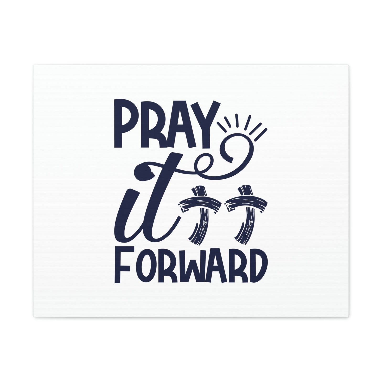 Scripture Walls Pray It Forward Romans 12:12 Double Cross Christian Wall Art Bible Verse Print Ready to Hang Unframed-Express Your Love Gifts