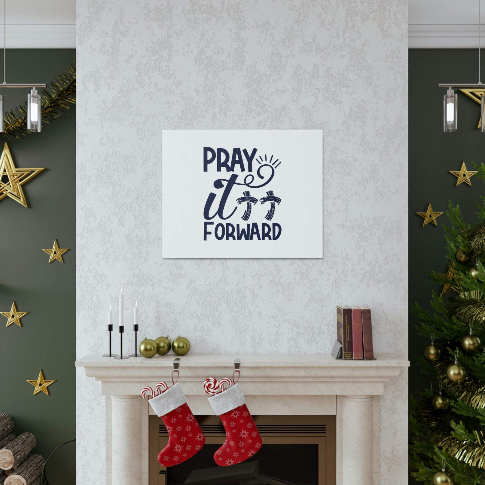 Scripture Walls Pray It Forward Romans 12:12 Double Cross Christian Wall Art Bible Verse Print Ready to Hang Unframed-Express Your Love Gifts