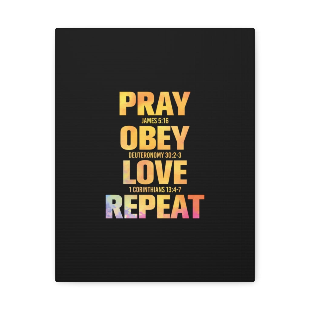 Scripture Walls Pray James 5:16 Bible Verse Canvas Christian Wall Art Ready To Hang Unframed-Express Your Love Gifts