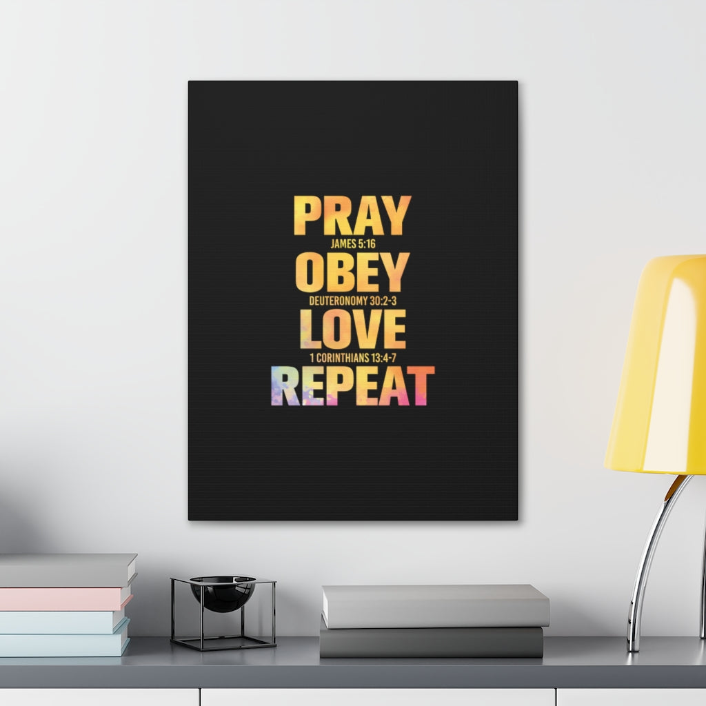 Scripture Walls Pray James 5:16 Bible Verse Canvas Christian Wall Art Ready To Hang Unframed-Express Your Love Gifts