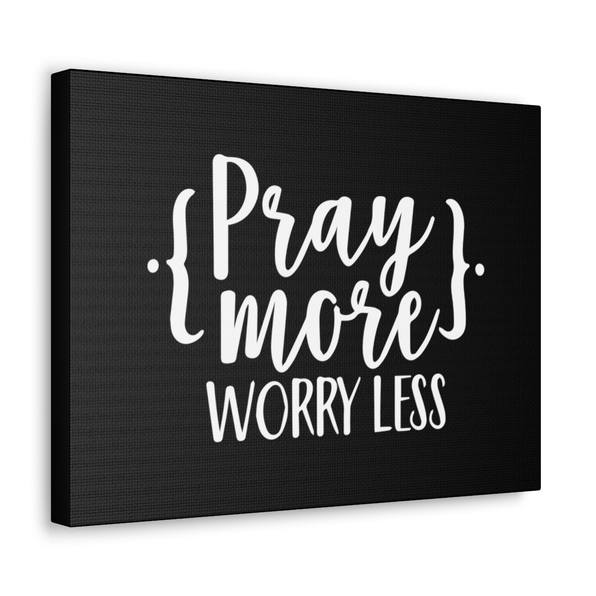 Scripture Walls Pray More Black 1 Peter 5:7 Christian Wall Art Bible Verse Print Ready to Hang Unframed-Express Your Love Gifts