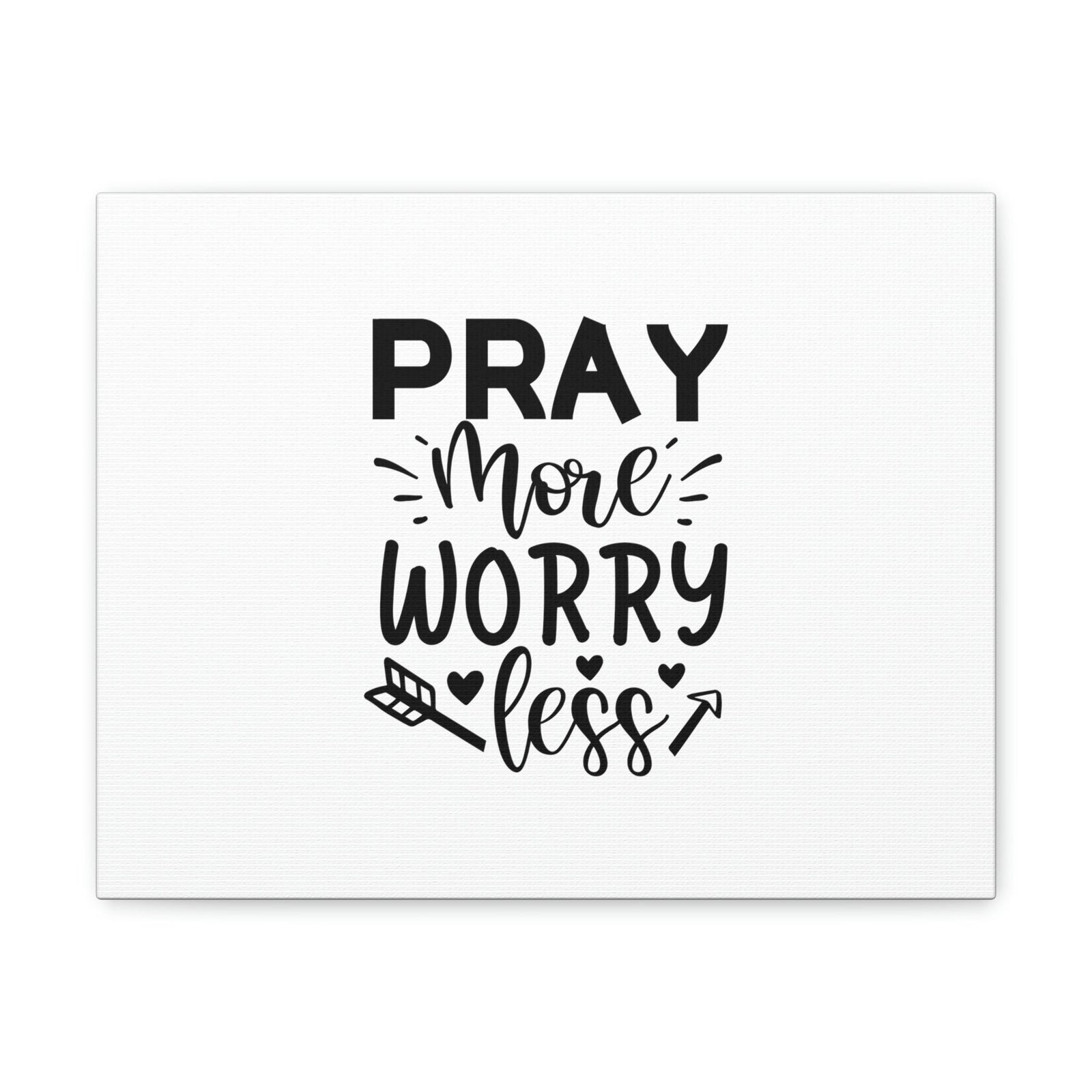 Scripture Walls Pray More Worry Less Ephesians 6:18 Arrow Christian Wall Art Bible Verse Print Ready to Hang Unframed-Express Your Love Gifts