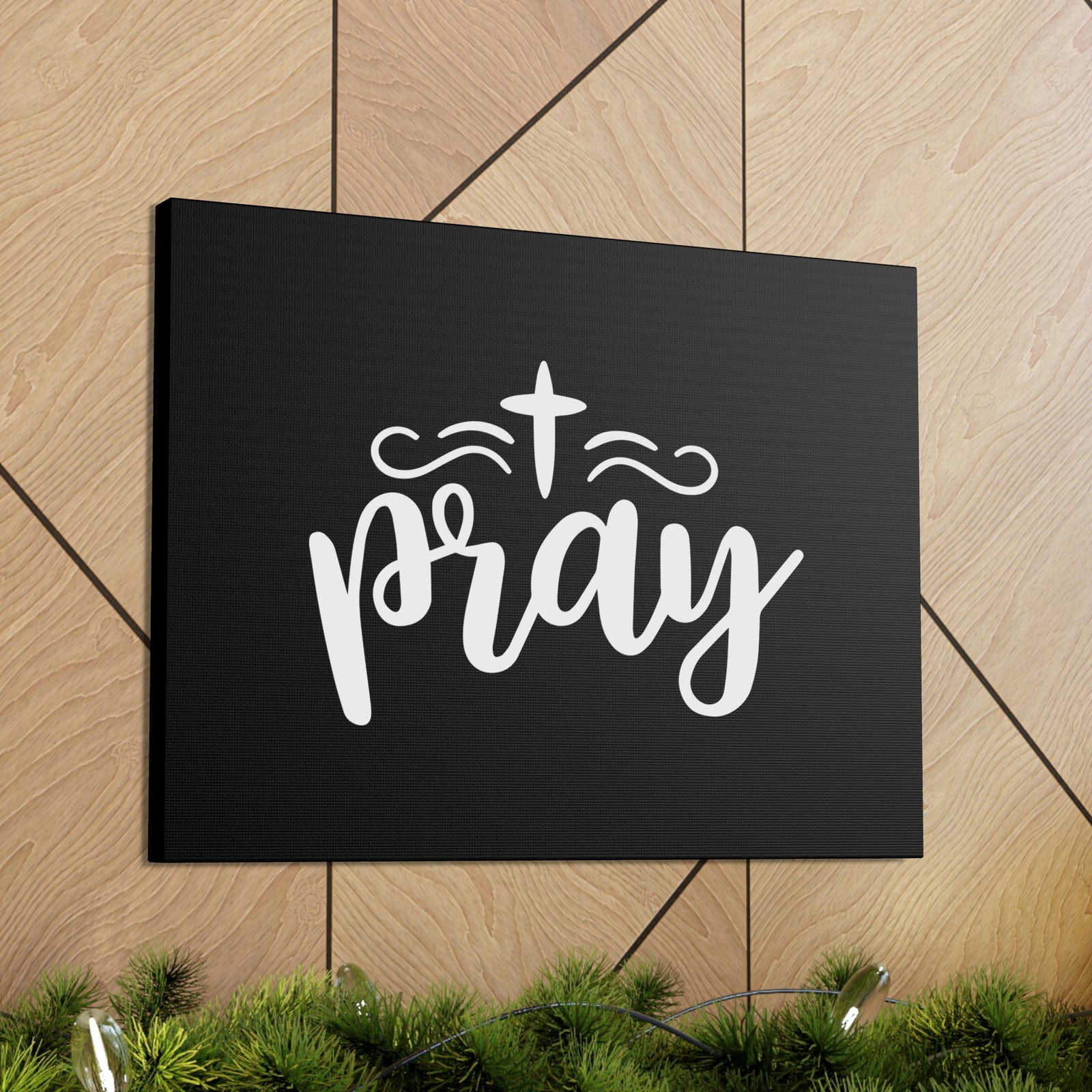Scripture Walls Pray Philippians 4:6 Cross Black Christian Wall Art Bible Verse Print Ready to Hang Unframed-Express Your Love Gifts