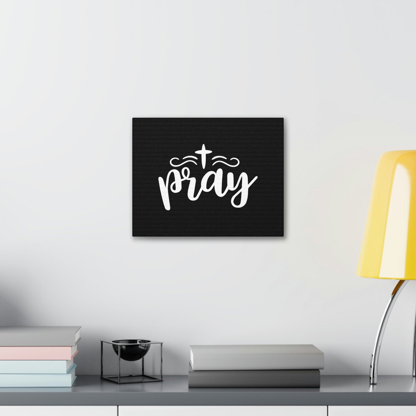 Scripture Walls Pray Philippians 4:6 Cross Black Christian Wall Art Bible Verse Print Ready to Hang Unframed-Express Your Love Gifts