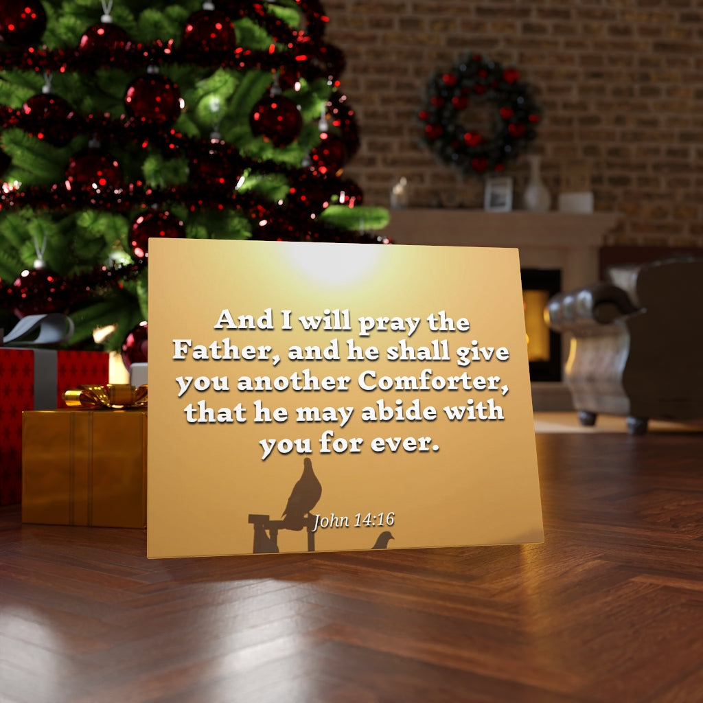 Scripture Walls Pray The Father John 14:16 Bible Verse Canvas Christian Wall Art Ready to Hang Unframed-Express Your Love Gifts