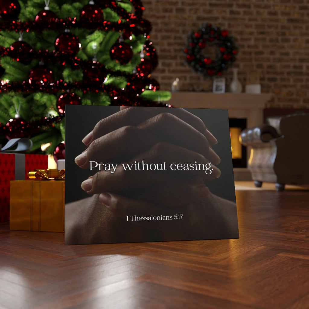 Scripture Walls Pray Without Ceasing Hands 1 Thessalonians 5:17 Bible Verse Canvas Christian Wall Art Ready to Hang Unframed-Express Your Love Gifts