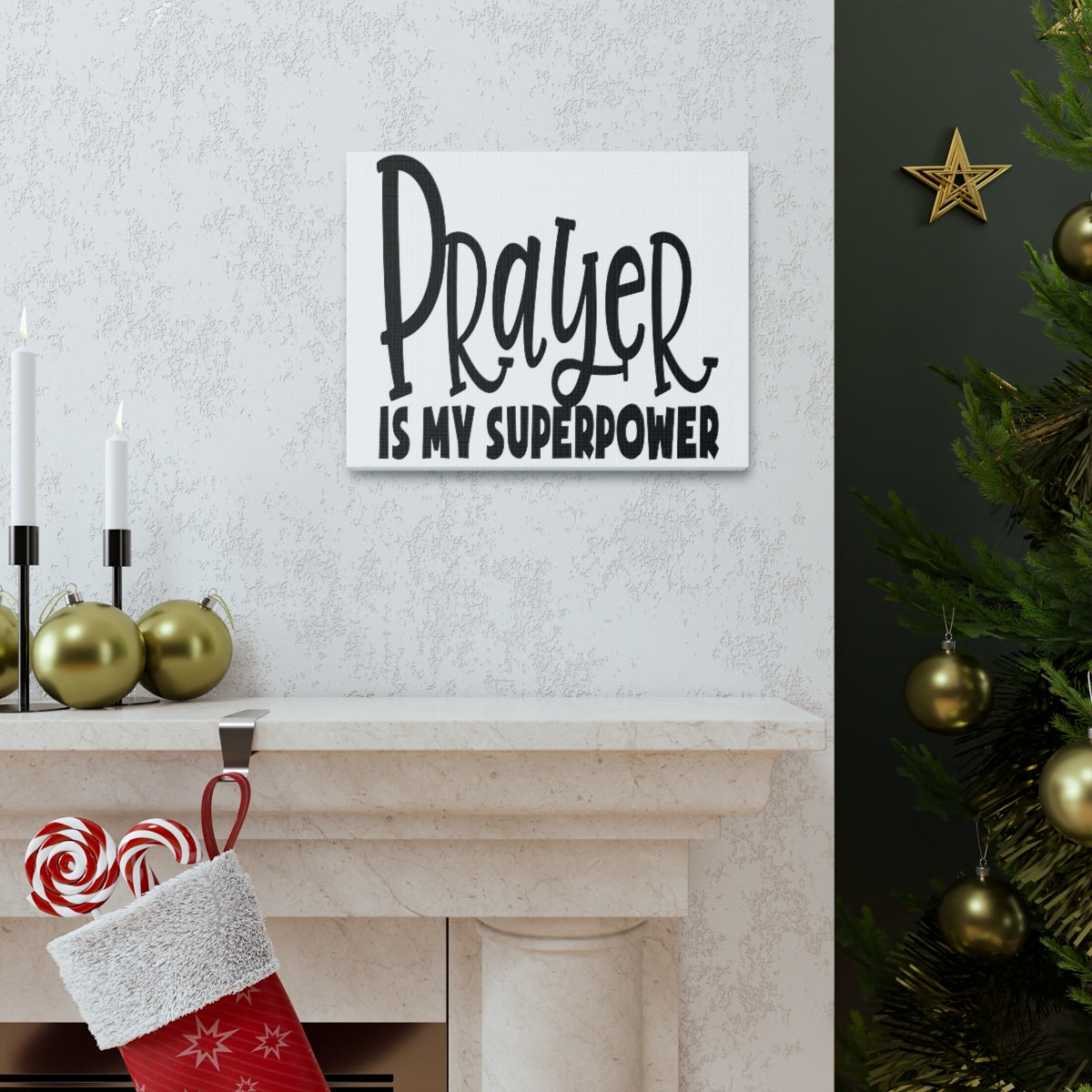 Scripture Walls Prayer Is My Superpower Mark 9:29 Christian Wall Art Print Ready to Hang Unframed-Express Your Love Gifts