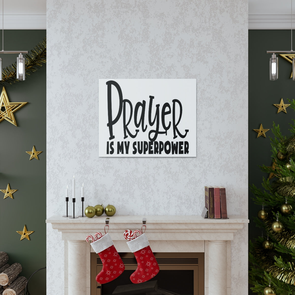 Scripture Walls Prayer Is My Superpower Mark 9:29 Christian Wall Art Print Ready to Hang Unframed-Express Your Love Gifts
