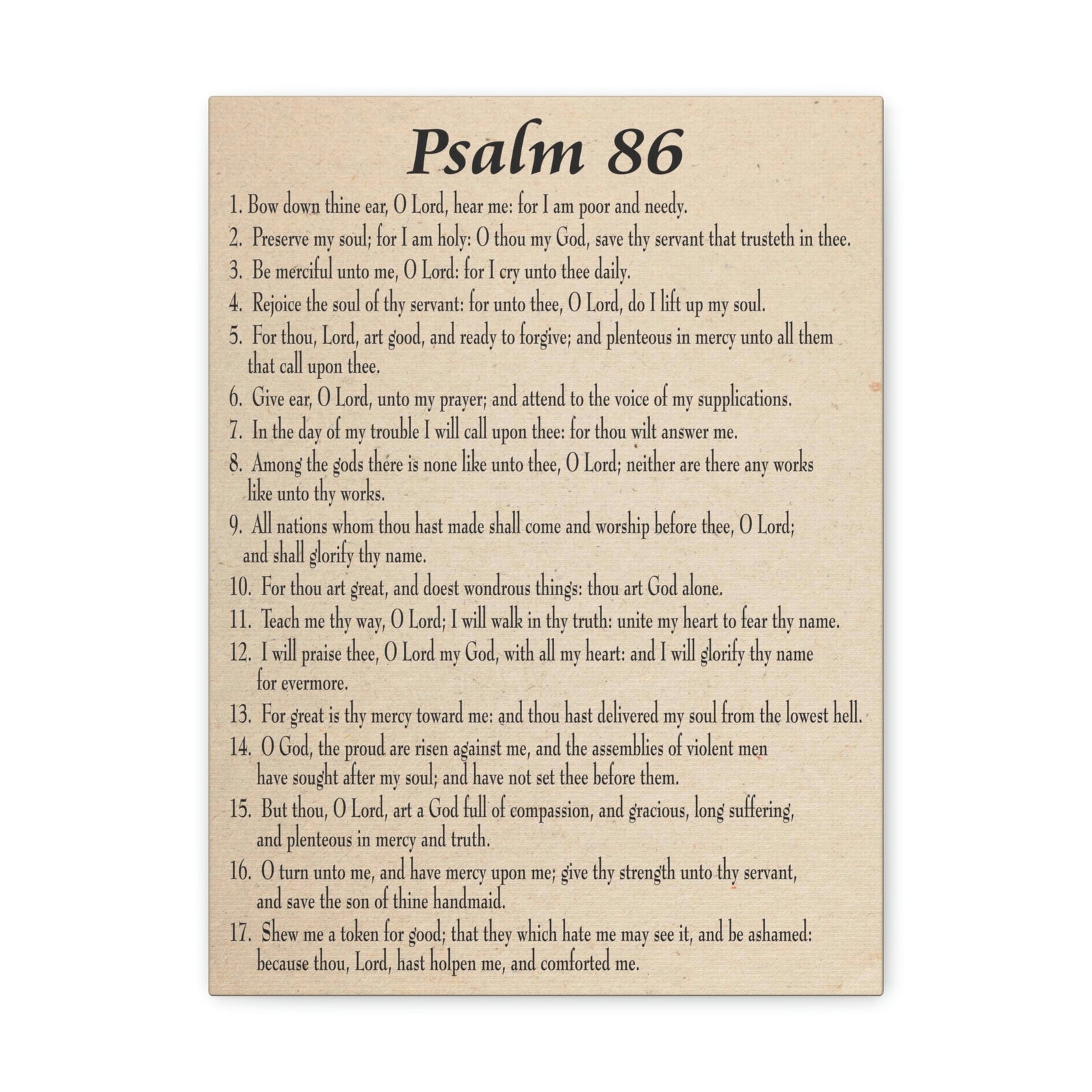 Scripture Walls Praying in Difficult Times Psalm 86:2 Bible Verse Canvas Christian Wall Art Ready to Hang Unframed-Express Your Love Gifts