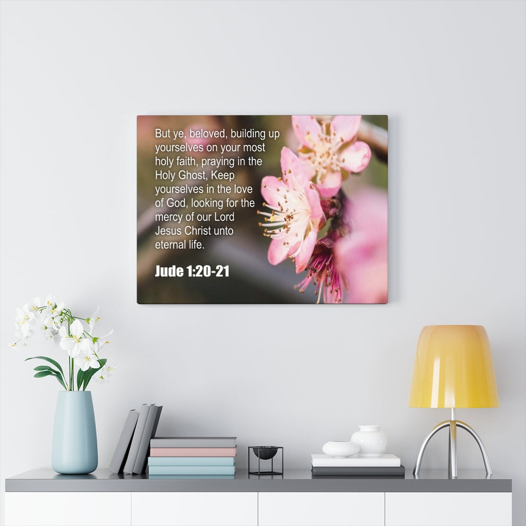 Scripture Walls Praying in The Holy Ghost Jude 1:20-21 Christian Wall Art Print Ready to Hang Unframed-Express Your Love Gifts