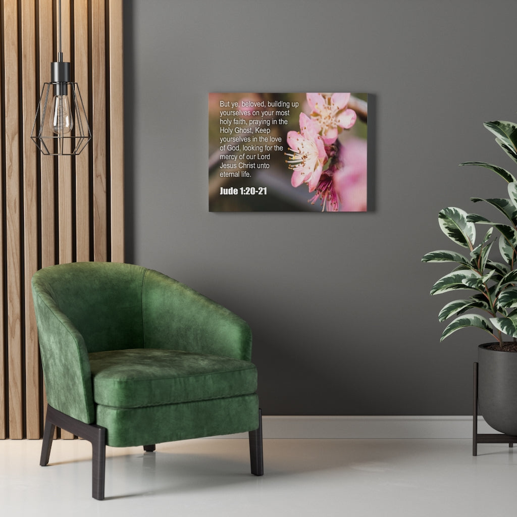 Scripture Walls Praying in The Holy Ghost Jude 1:20-21 Christian Wall Art Print Ready to Hang Unframed-Express Your Love Gifts