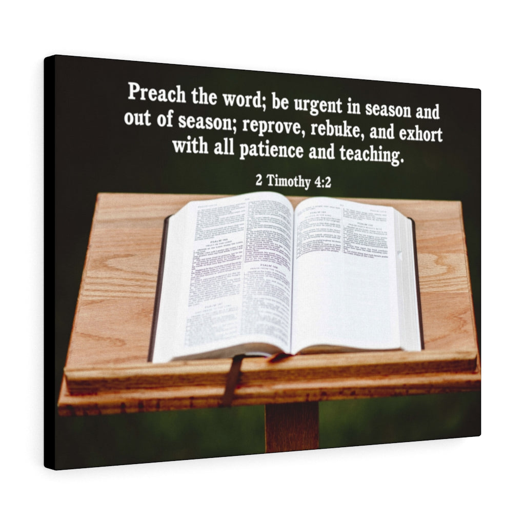 Scripture Walls Preach the Word 2 Timothy 4:2 Christian Home Decor Bible Art Unframed-Express Your Love Gifts