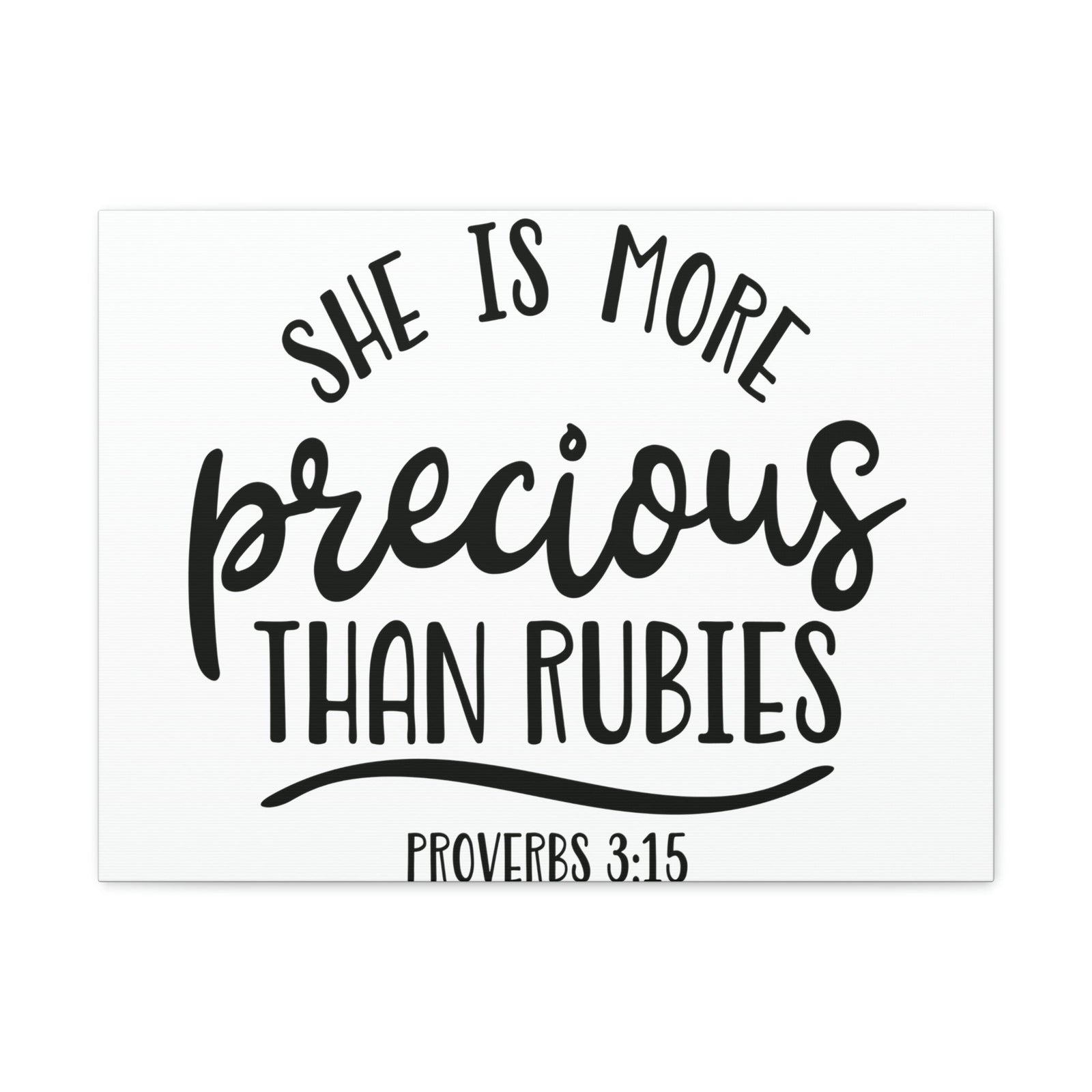Scripture Walls Precious Than Rubies Proverbs 3:15 Cursive Christian Wall Art Bible Verse Print Ready to Hang Unframed-Express Your Love Gifts