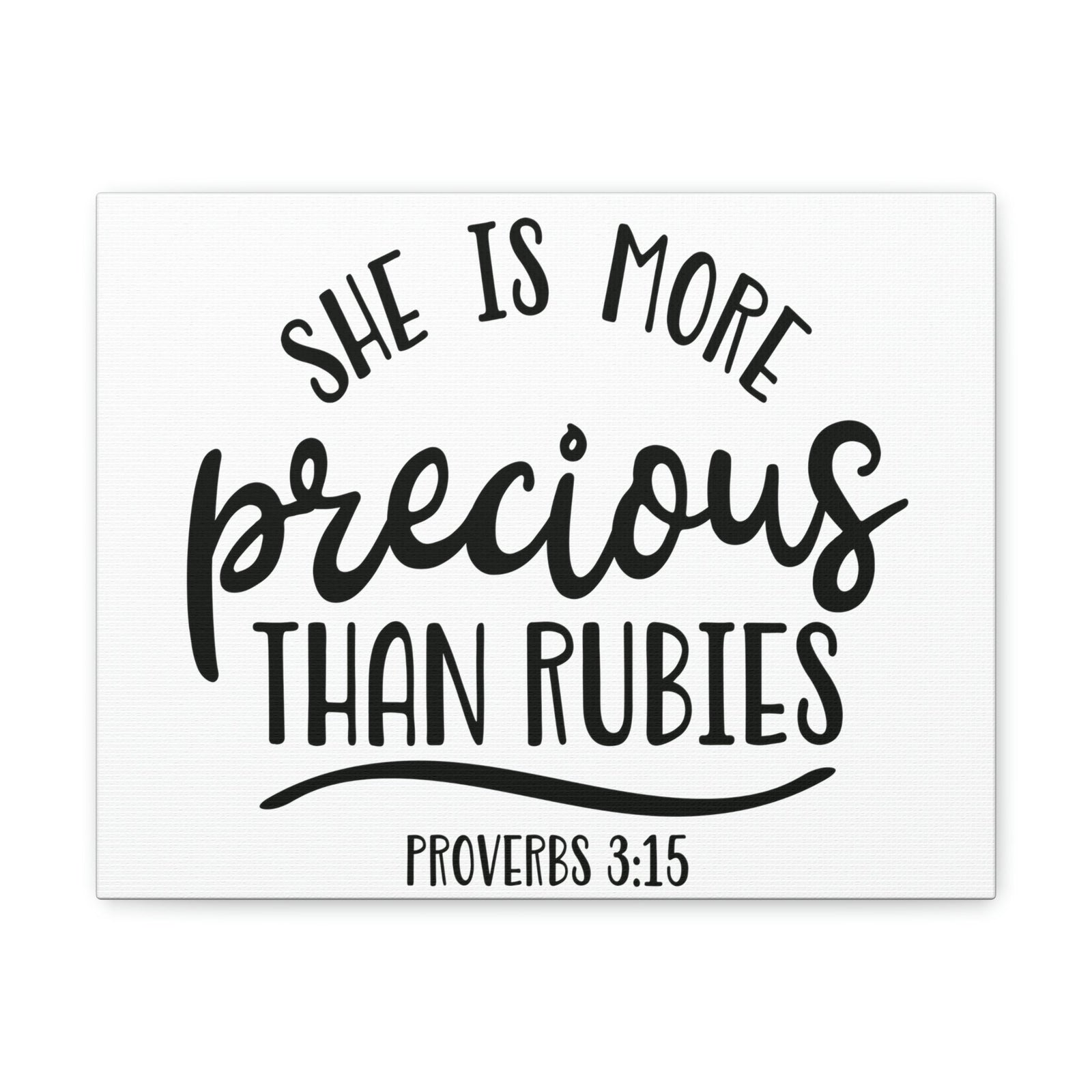 Scripture Walls Precious Than Rubies Proverbs 3:15 Cursive Christian Wall Art Bible Verse Print Ready to Hang Unframed-Express Your Love Gifts