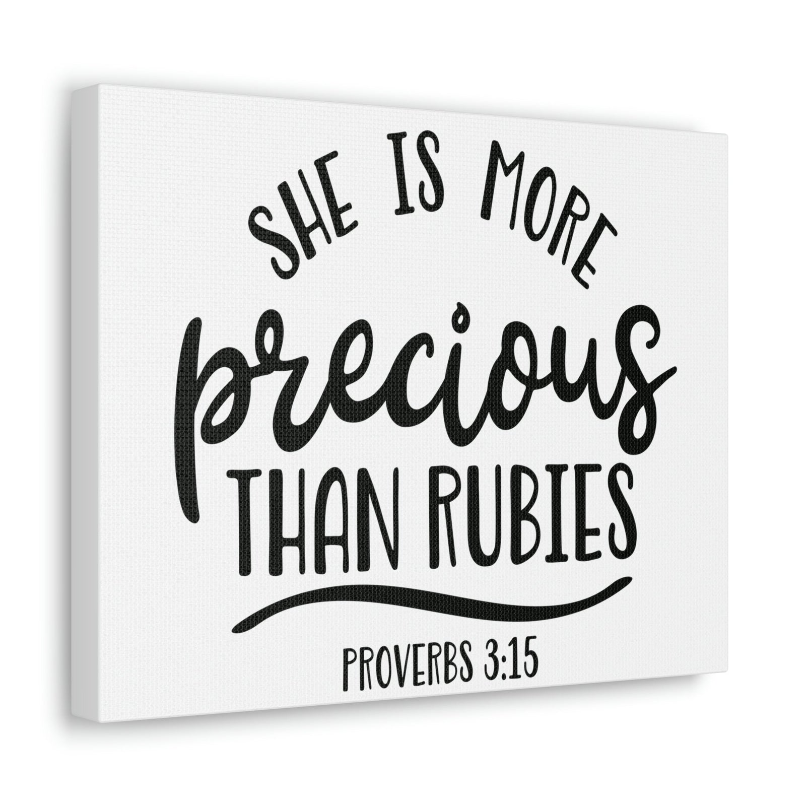 Scripture Walls Precious Than Rubies Proverbs 3:15 Cursive Christian Wall Art Bible Verse Print Ready to Hang Unframed-Express Your Love Gifts