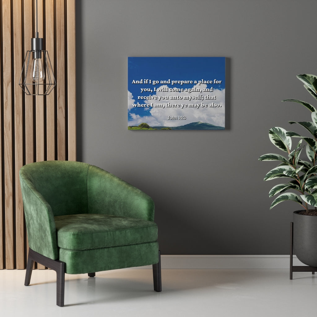 Scripture Walls PrepAre A Place John 14:3 Bible Verse Canvas Christian Wall Art Ready to Hang Unframed-Express Your Love Gifts