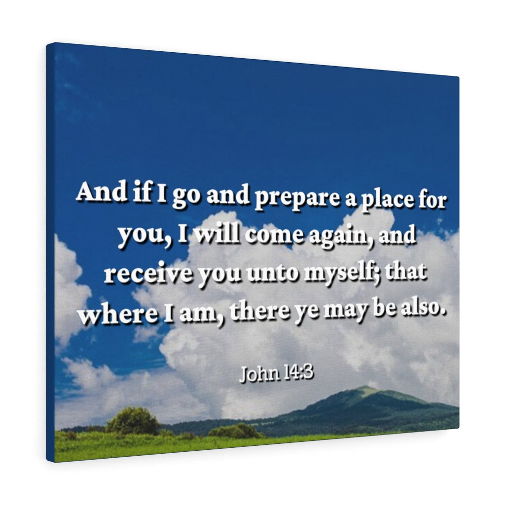 Scripture Walls PrepAre A Place John 14:3 Bible Verse Canvas Christian Wall Art Ready to Hang Unframed-Express Your Love Gifts