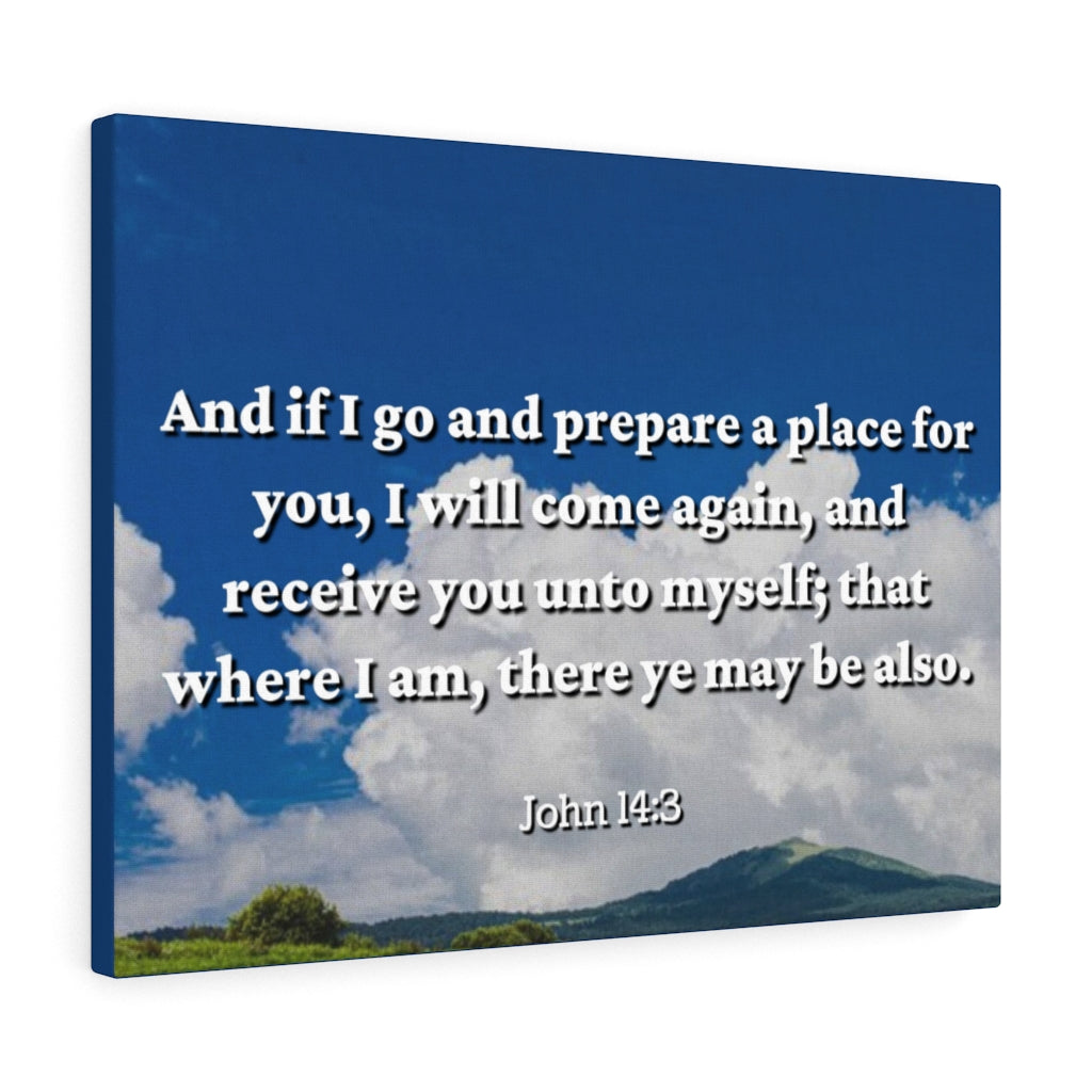 Scripture Walls PrepAre A Place John 14:3 Bible Verse Canvas Christian Wall Art Ready to Hang Unframed-Express Your Love Gifts