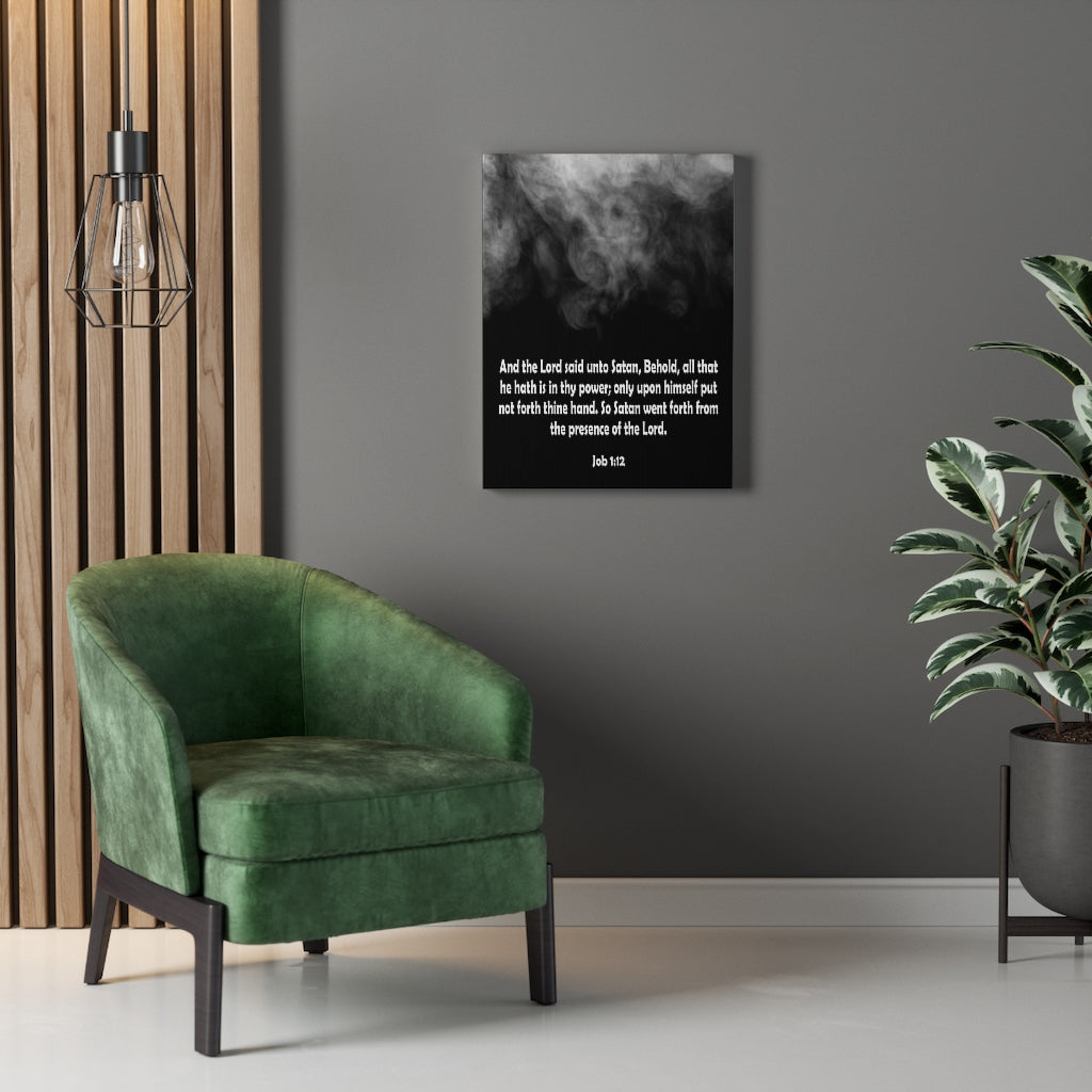 Scripture Walls Presence of the Lord Job 1:12 Bible Verse Canvas Christian Wall Art Ready to Hang Unframed-Express Your Love Gifts