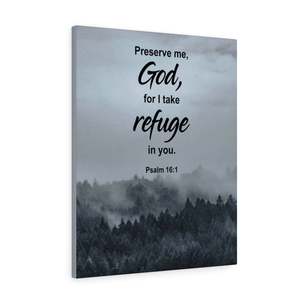 Scripture Walls Preserve Me God Psalm 16:1 Bible Verse Canvas Christian Wall Art Ready to Hang Unframed-Express Your Love Gifts