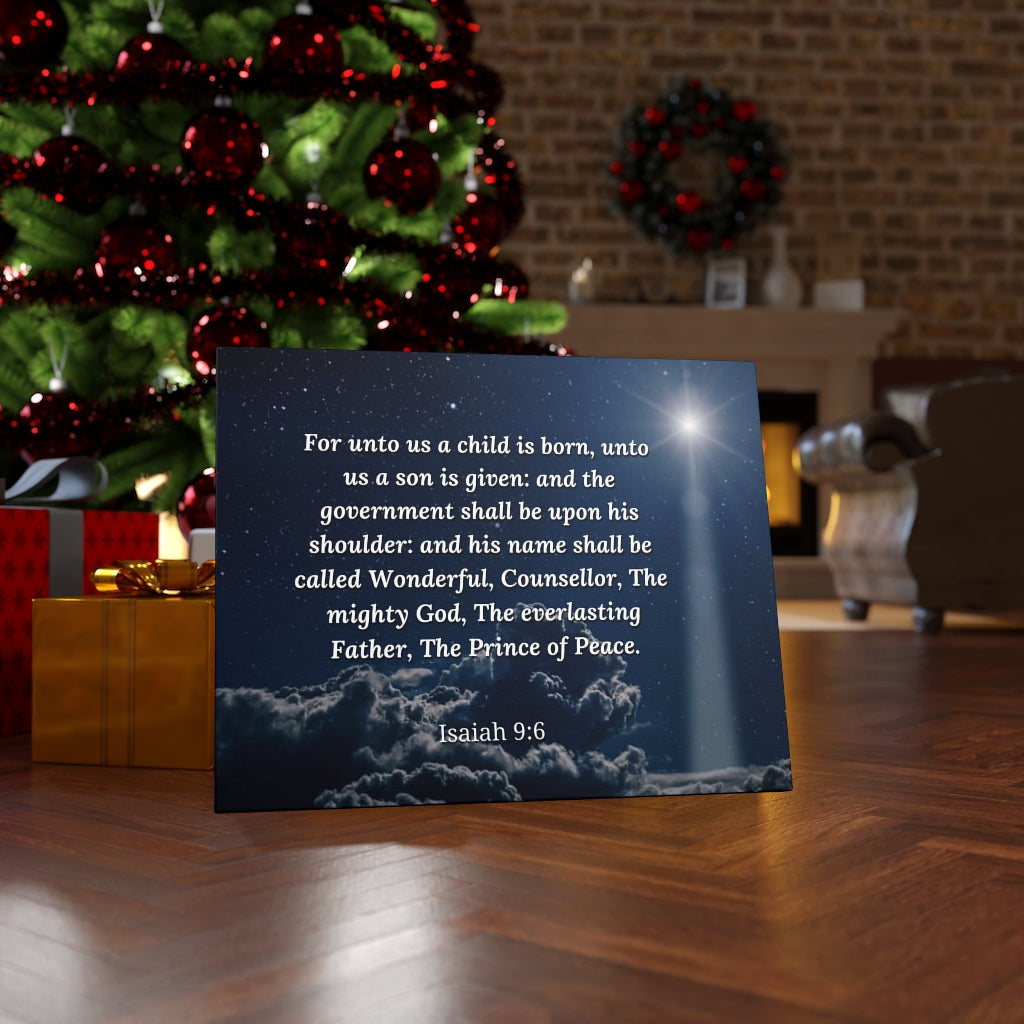 Scripture Walls Prince Of Peace Isaiah 9:6 Bible Verse Canvas Christian Wall Art Ready to Hang Unframed-Express Your Love Gifts