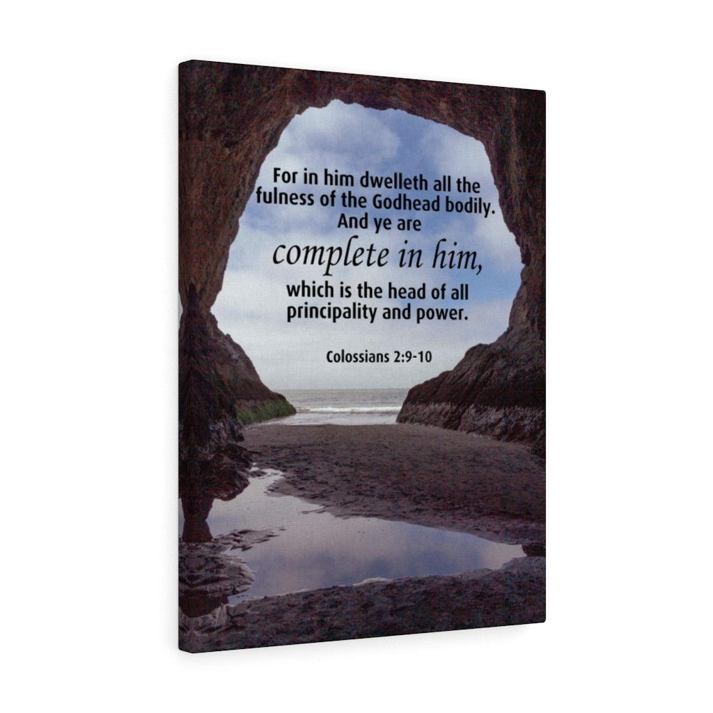 Scripture Walls Principality and Power Colossians 2:9-10 Bible Verse Canvas Christian Wall Art Ready to Hang Unframed-Express Your Love Gifts