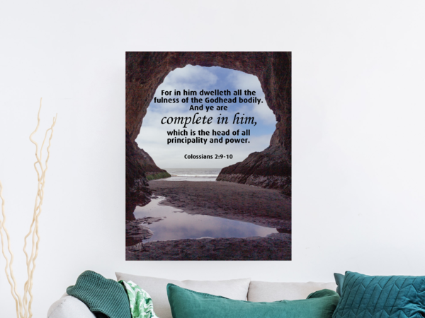 Scripture Walls Principality and Power Colossians 2:9-10 Bible Verse Canvas Christian Wall Art Ready to Hang Unframed-Express Your Love Gifts