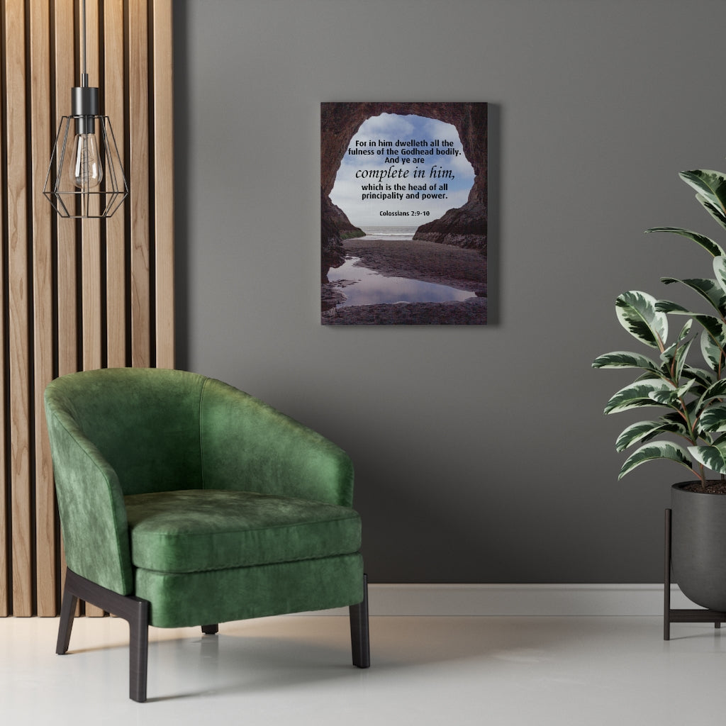 Scripture Walls Principality and Power Colossians 2:9-10 Bible Verse Canvas Christian Wall Art Ready to Hang Unframed-Express Your Love Gifts