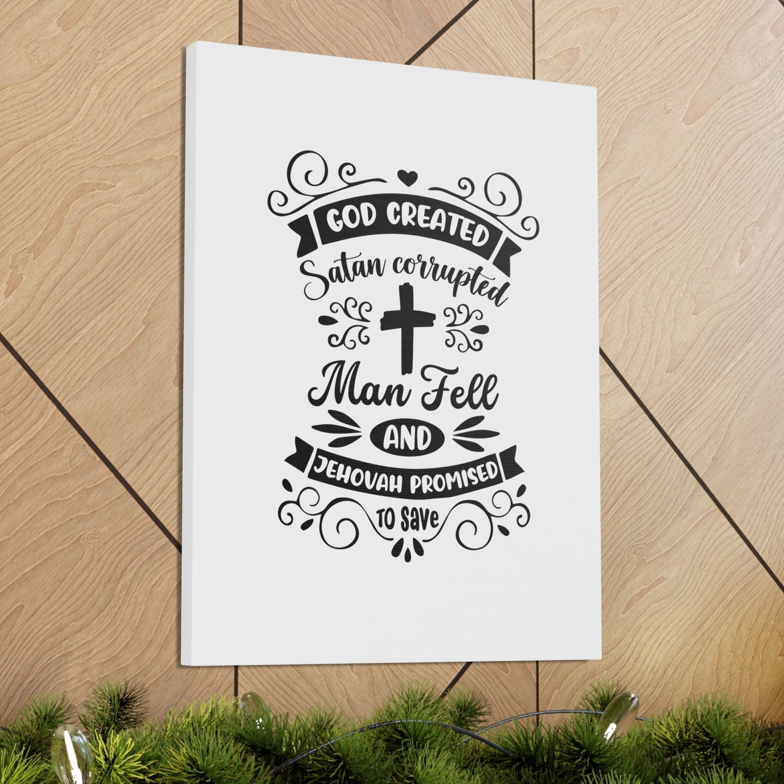 Scripture Walls Promised To Save Isaiah 45:18 Christian Wall Art Bible Verse Print Ready to Hang Unframed-Express Your Love Gifts