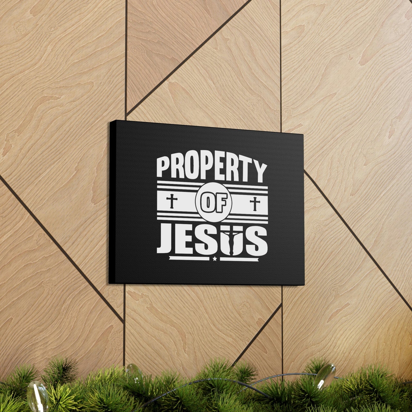 Scripture Walls Property Of Jesus 1 Corinthians 6:19 Cross Christian Wall Art Bible Verse Print Ready to Hang Unframed-Express Your Love Gifts