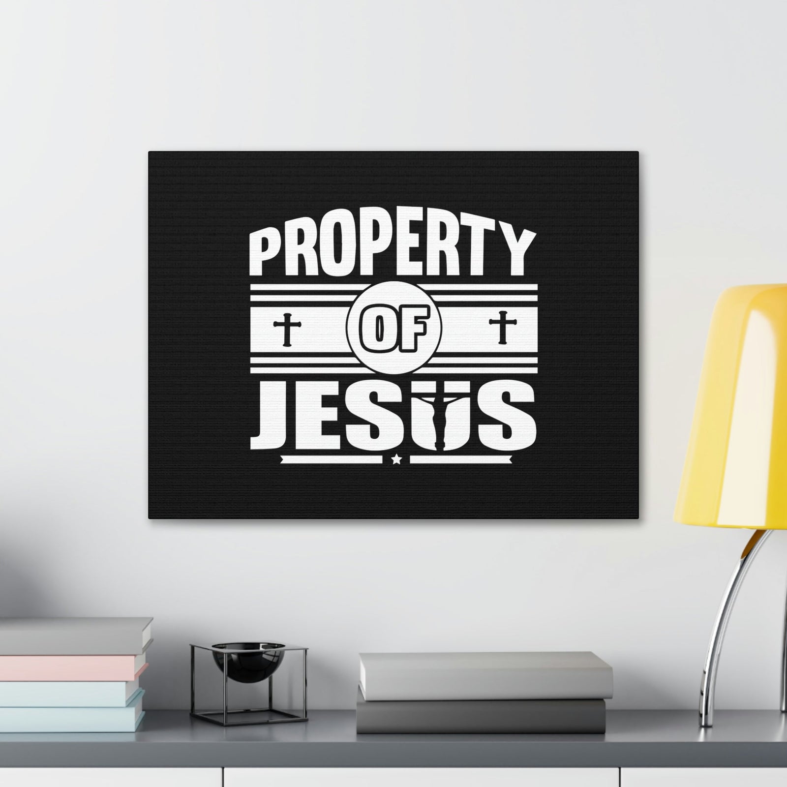 Scripture Walls Property Of Jesus 1 Corinthians 6:19 Cross Christian Wall Art Bible Verse Print Ready to Hang Unframed-Express Your Love Gifts